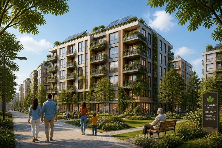 Batiment residentiel moderne et durable