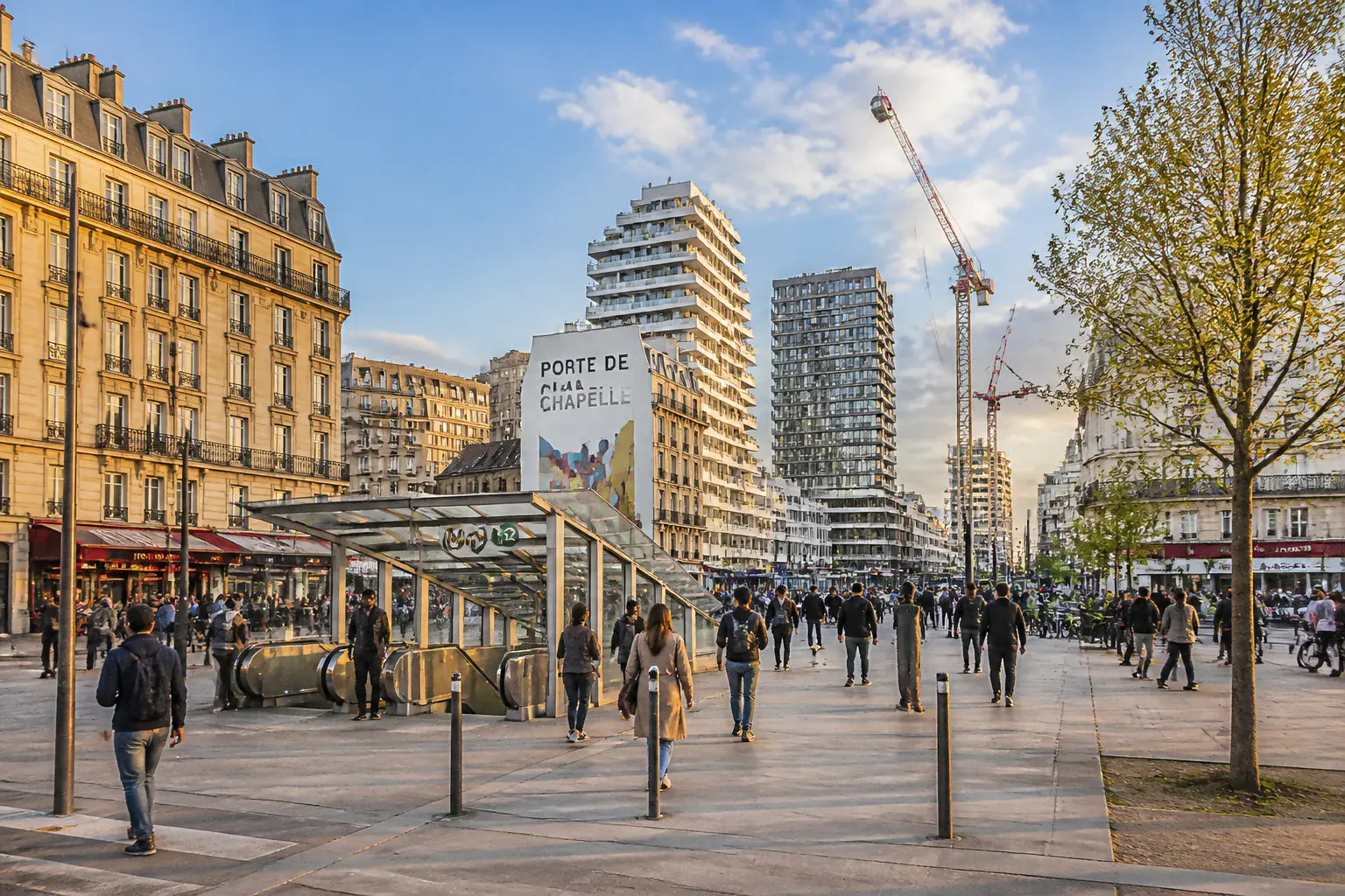 Porte de la chapelle transformation urbaine