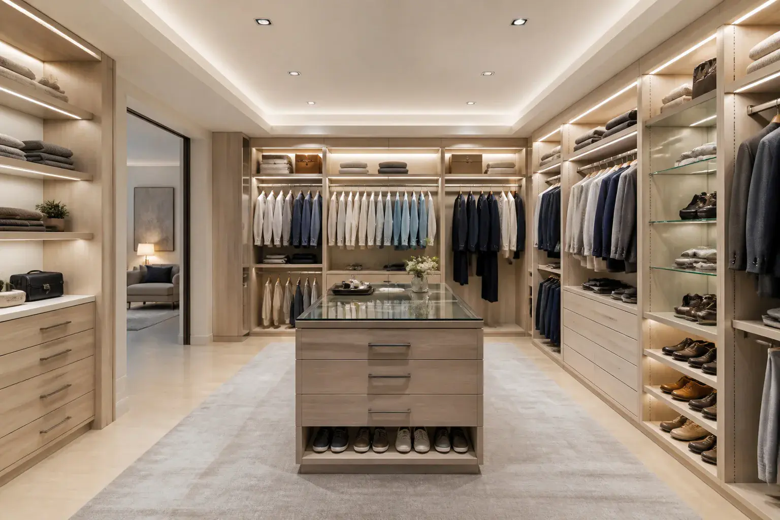 Dressing sur mesure organise et lumineux