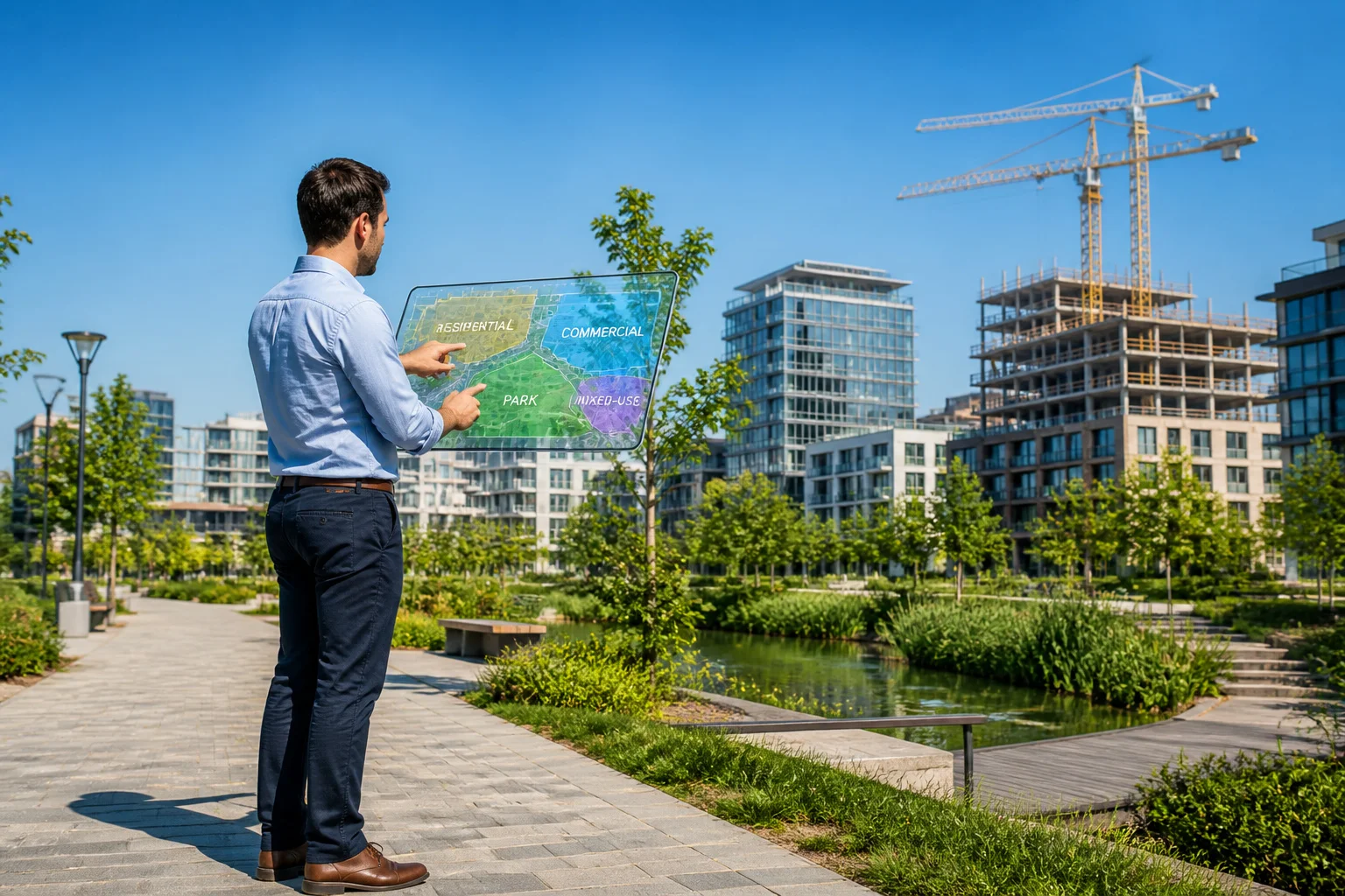 Planification urbaine avec tablette ar
